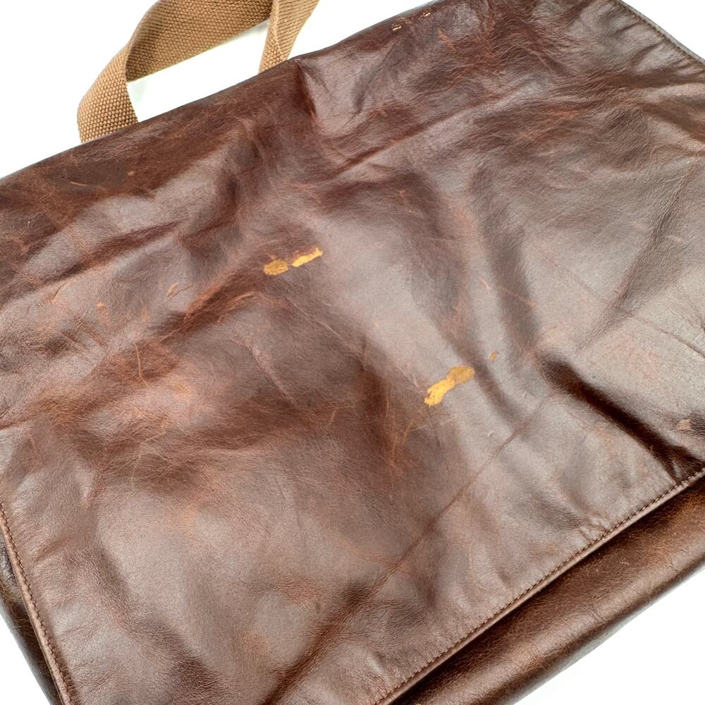 DeCoro leather Messenger Bag Full Grain Laptop Satchel Work Bag Men Office - Picture 11 of 16